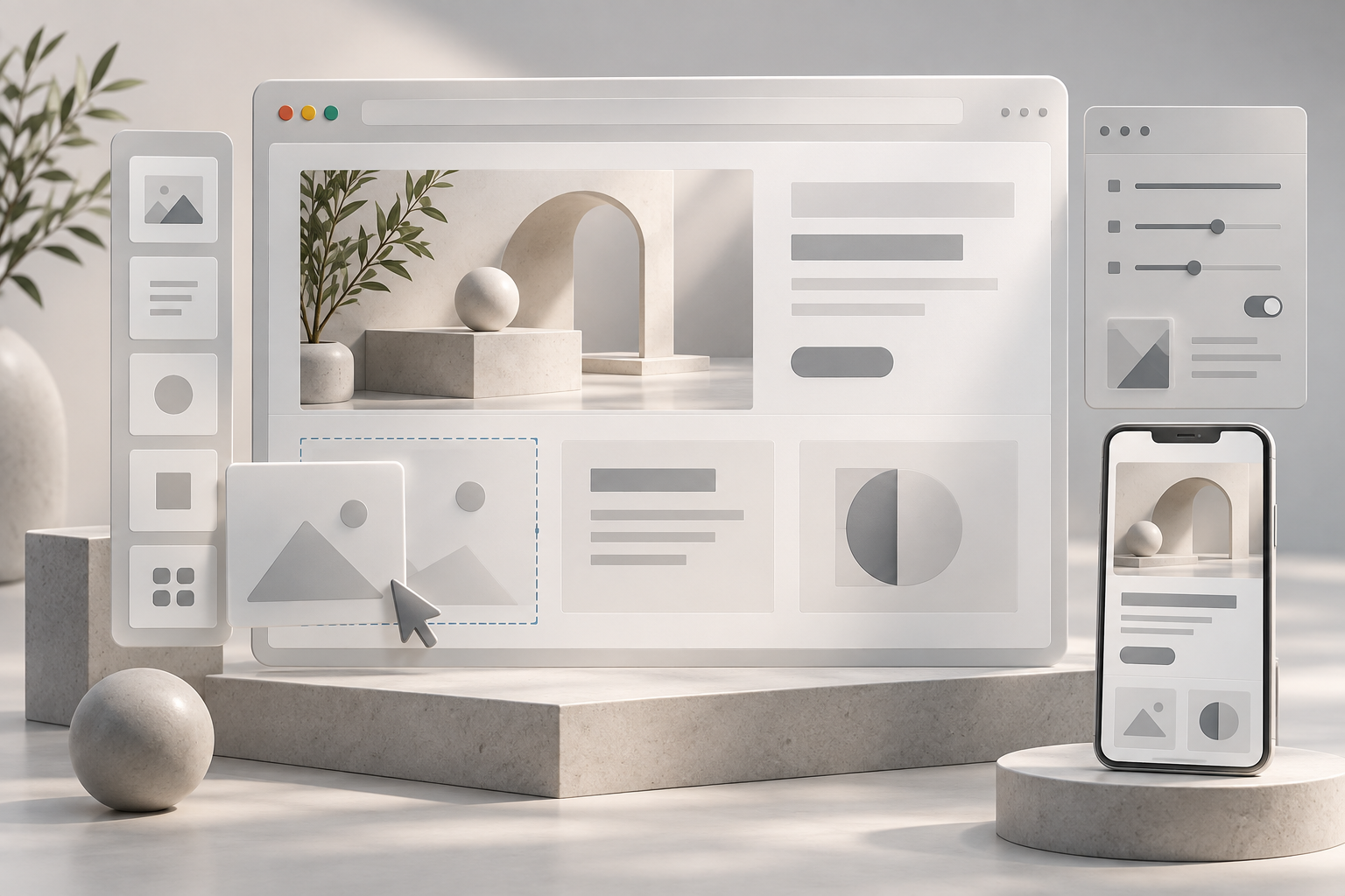 Search visibility service system visual